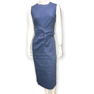 Max Mara Sportmax Blue Sleeveless Midi dress w/ twist waist US 12 (fits smaller)